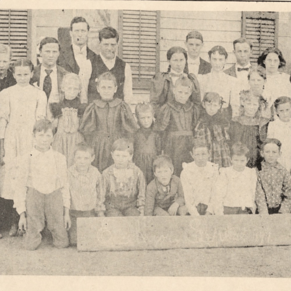 Excelsior School students posed outside the school