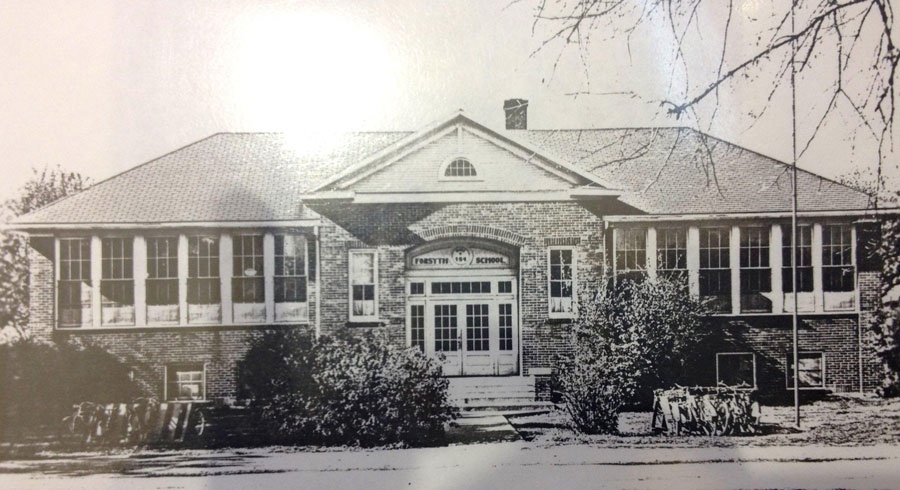 The brick Forsyth Grade School building constructed in 1928